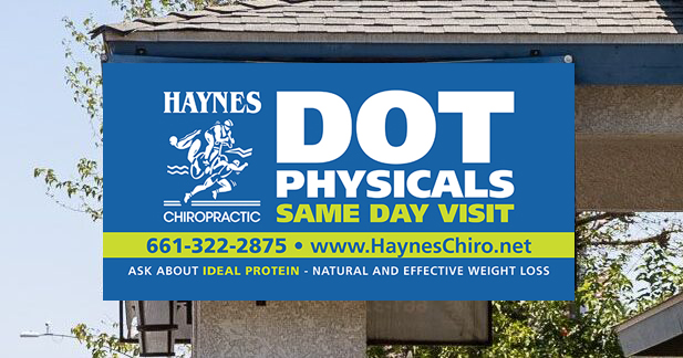 DOT Physical Exam chiropractor bakersfield
